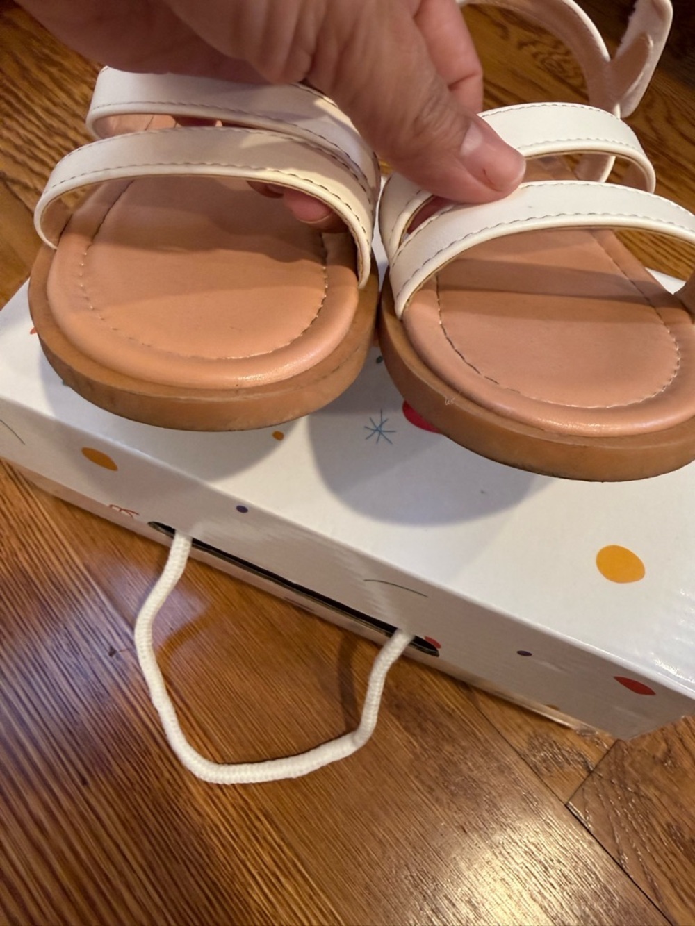 PANDANINJIA Girls Sandals Monica Summer Open Toe Flats Shoes Dress Sandals 2 - Picture 7 of 10